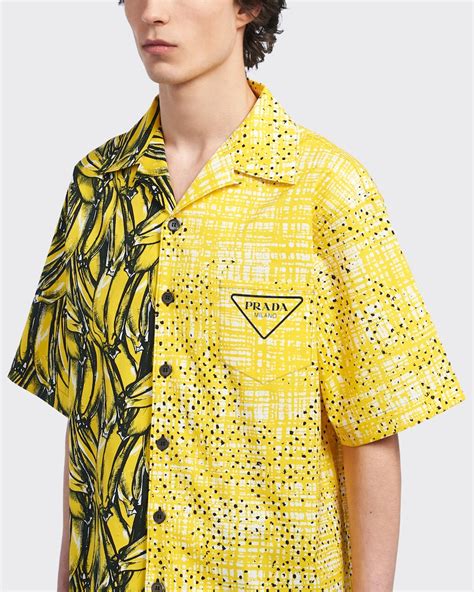 prada shirt banana|Yellow Double Match Poplin Shirt .